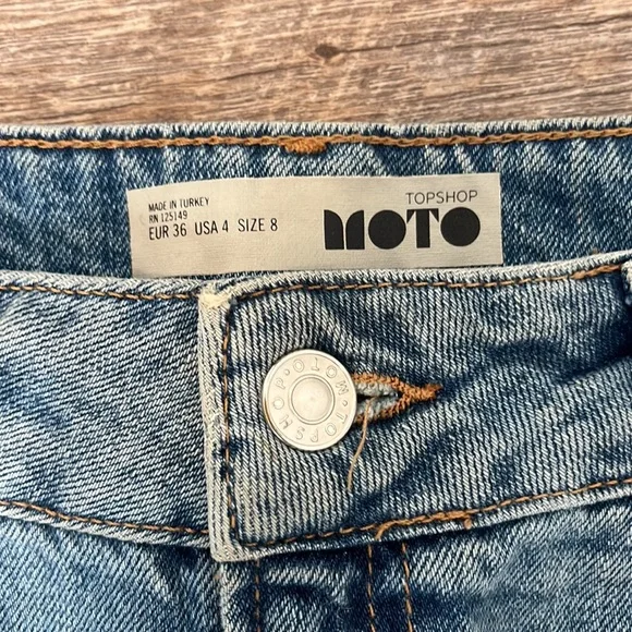 Topshop Denim Mini Skirt - Picture 2 of 6